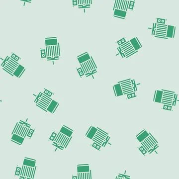 Electric motor electrical engineer glyph seamless pattern Illustrazione stock