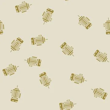 Electric motor electrical engineer glyph vector seamless pattern Stockillustratie