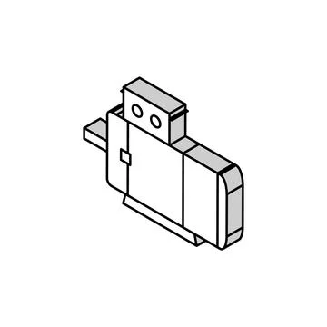 Electric motor electrical engineer isometric icon vector illustration Stock Illustration