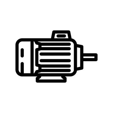 Electric motor electrical engineer line icon vector illustration Stockillustratie