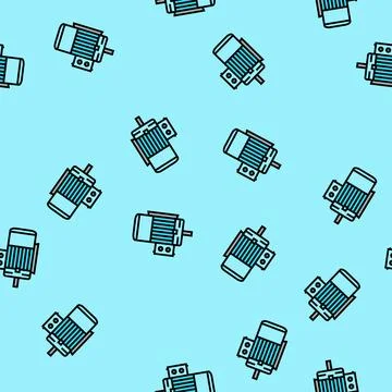 Electric motor electrical engineer vector seamless pattern イラスト素材