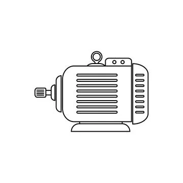 Electric motor icon Illustrazione stock