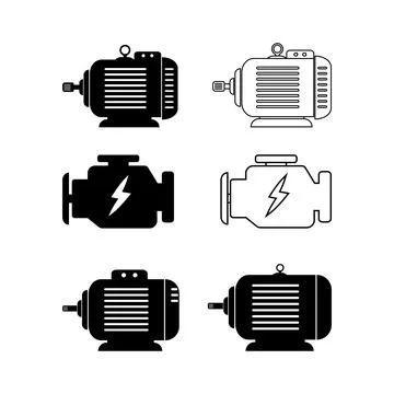Electric motor icon Stock Illustration