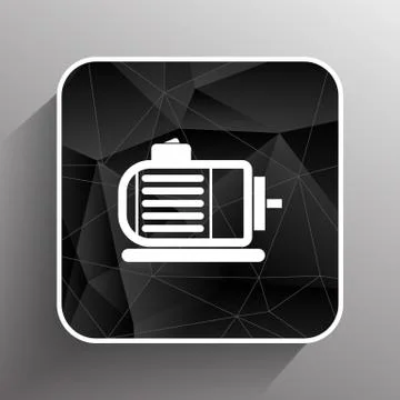 Electric motor icon vector engine symbol power Stock Illustration