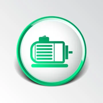 Electric motor icon vector engine symbol power Stock Illustration