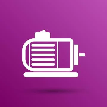 Electric motor icon vector engine symbol power Stock Illustration