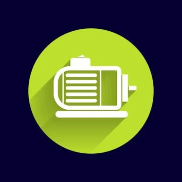 Electric motor icon vector engine symbol power Stock Illustration