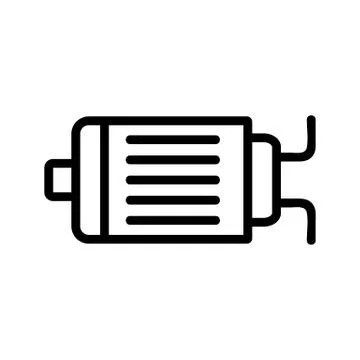 Electric motor icon vector outline illustration Stock Illustration