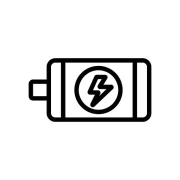 Electric motor icon vector outline illustration Stock Illustration