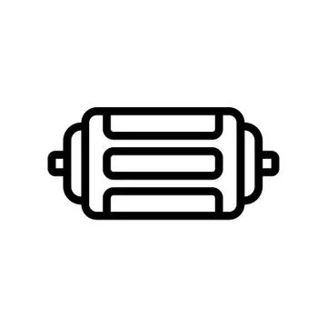 Electric motor icon vector outline illustration Stock Illustration
