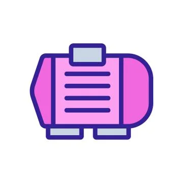 Electric motor icon vector outline illustration Stock Illustration