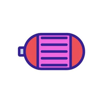 Electric motor icon vector outline illustration Stock Illustration