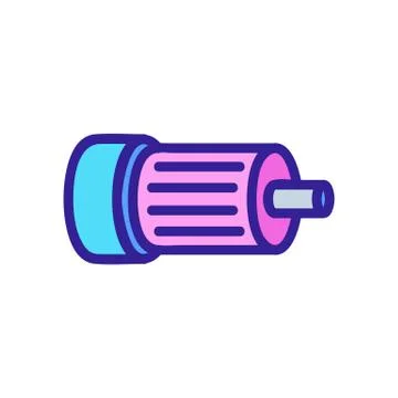 Electric motor icon vector outline illustration Stock Illustration