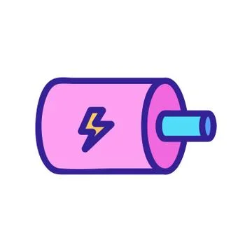 Electric motor icon vector outline illustration Stock Illustration