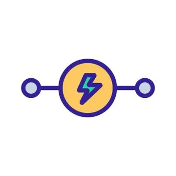 Electric motor icon vector outline illustration Illustrazione stock