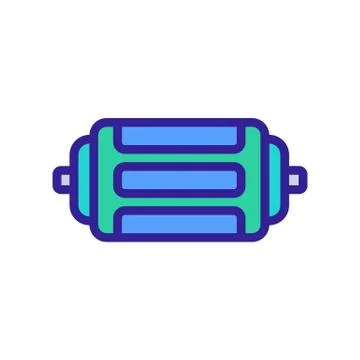 Electric motor icon vector outline illustration Stock Illustration