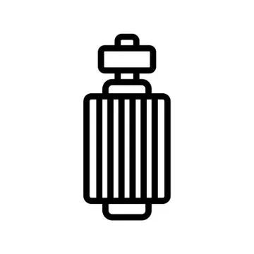 Electric motor powerful icon vector outline illustration Stock Illustration