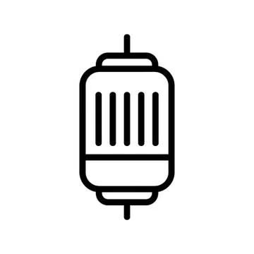 Electric motor quick icon vector outline illustration Stock Illustration