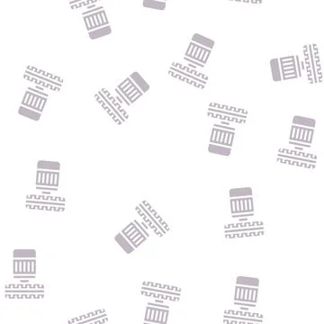 Electric motor on wheel glyph vector seamless pattern 스톡 일러스트