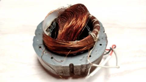 Electric motor winding Stock Photos