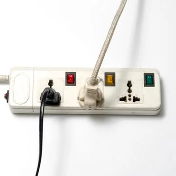 Electric multiple socket outlet Stock Photos