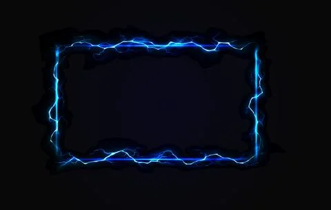 Electric Neon Frame on Dark Background Stock Illustration