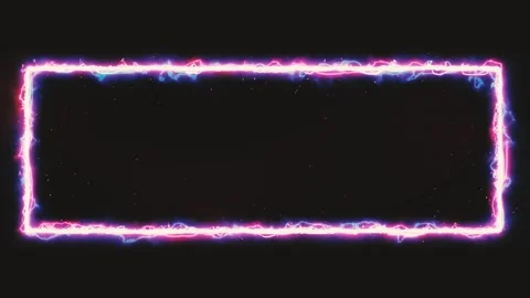 Electric Neon Magic Energy Frame Loop Stock Footage 343742392