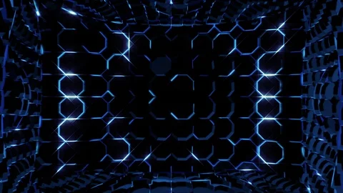 Electric Neon Octagons Stock Footage 100550307