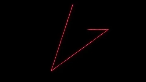 Electric Neon Red Star Animation with Glowing Sparks Effect Video stock 310253254