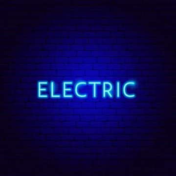 Electric Neon Text Stock Illustration