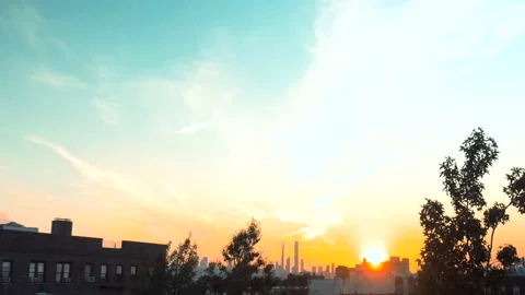 Electric orange sunset timelapse 库存影片 137918803