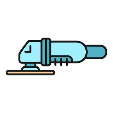 Electric orbital sander machine tool icon Stock Illustration