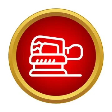 Electric orbital sander power tool line icon Illustrazione stock