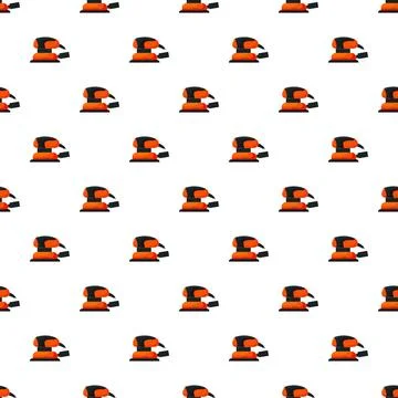 Electric orbital sander tool repeating pattern wallpaper Stock Illustration