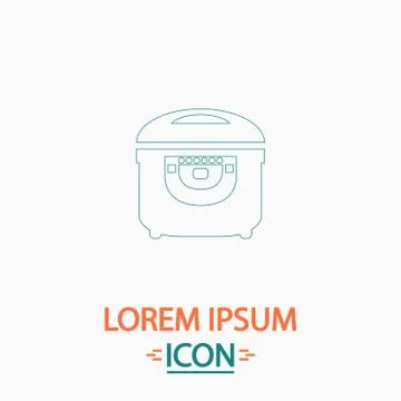 Electric pan computer symbol Stock-Illustration