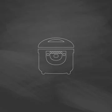 Electric pan computer symbol Stock Illustration