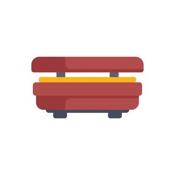 Electric panini press grill making delicious sandwich for breakfast Stock Illustration