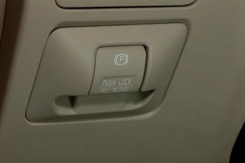 Electric parkbrake button 库存照片