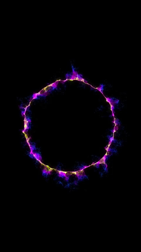 Electric Particle Energy Ring vertical 1 Video stock 320737019