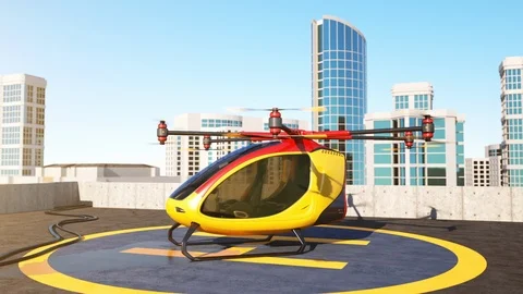 Electric Passenger Drone Video stock 102207089