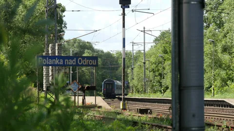 Electric Passenger Train in Motion 4K Stock Footage 39899370