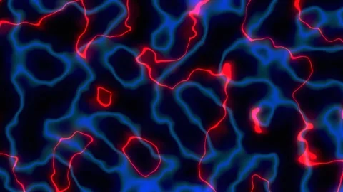 Electric patterns in blue and red design on black background showing shapes.. Stock Footage 330169079
