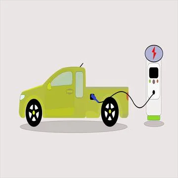 Electric pickup car Stock Illustration