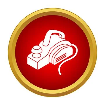 Electric planer icon for construction and carpentry work Stock Illustration