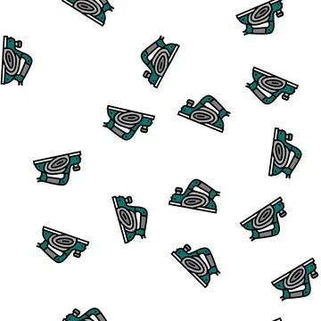 Electric planer tool vector seamless pattern Stock Illustration