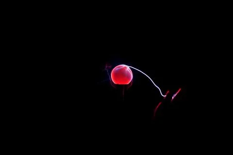 Electric Plasma Ball on Dark Background Stock Illustration