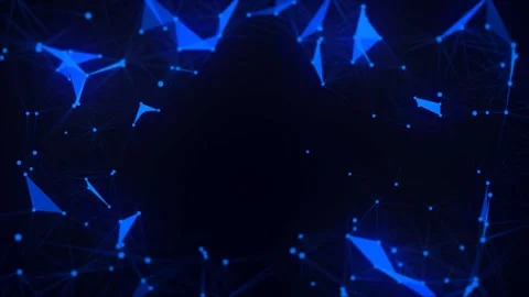 Electric plexus on a blue background. Abstract neon connection Stock Footage 291344805