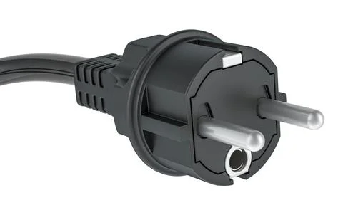 Electric plug, 3D rendering Stock Illustration