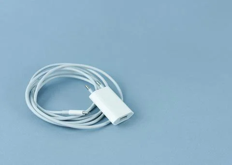 Electric plug and cable. charging for your phone, battery charger Stock Photos