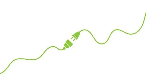 Electric plug and outlet, pugging in or unplugging power cord Illustrazione stock